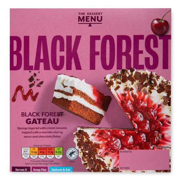 Black Forest Gateau 375g Dessert Menu